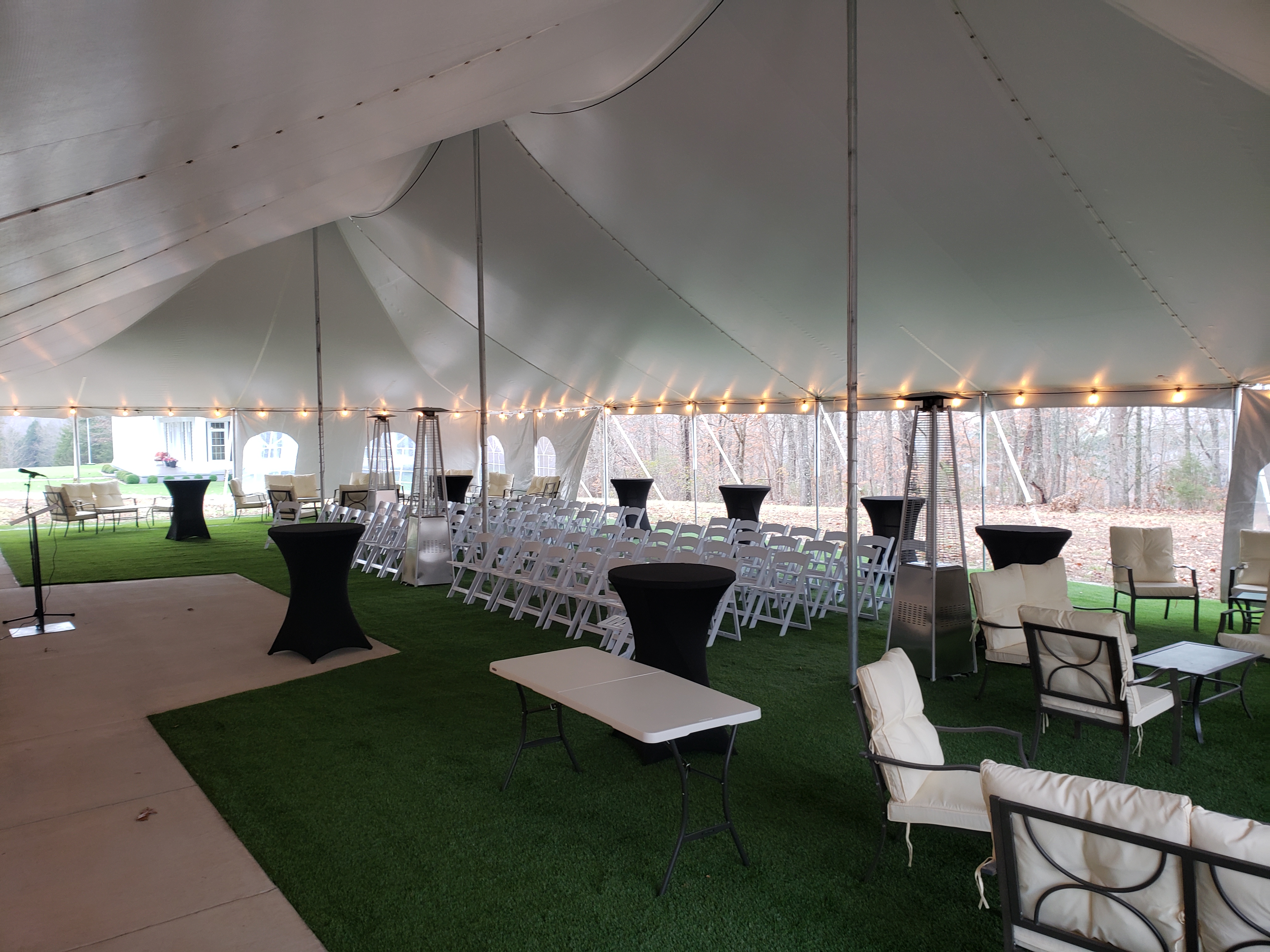 tented space for reception 